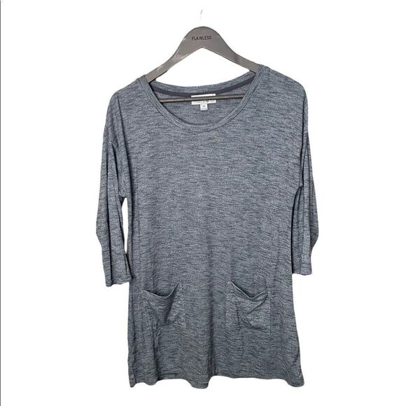 Koolaburra by UGG Sweater Knit Top with Patch Pocket Detail - Grey - M - Picture 1 of 7